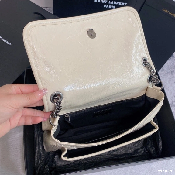 YSL LEATHER-28*20*8CM NIKI MEDIUM IN VINTAGE 0707